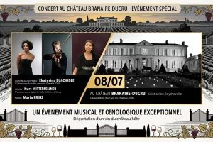 Les Estivales de Musique en Médoc au Château Branaire-Ducru : une Soirée Flamboyante Chant, Violon & Piano
