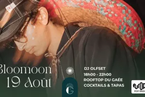 BLOOMOON : DJ Olfset et Vignerons d’Oléron au Rooftop du GAÉE le Mercredi 19 Août de 18h00 à 22h00