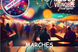 Marché nocturne et gourmand, et feu d'artifices à Gaillan-Médoc