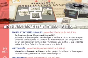 Journées Européennes du Patrimoine aux archives de Blois