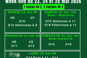 Football : tournoi des drôlets et drôlettes 2026