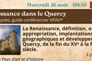 Festival Re-naissance à Figeac, conférence :  "la Renaissance dans le Quercy"