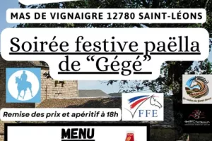 Soirée à l'occasion de l'endurance des monts du Lévézou.