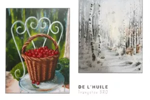 Exposition de peinture de Josiane Lourdou et de Françoise Bro - Galerie du 11 rue de la Capelle