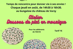 Envies ! Atelier dessous de plat en mosaïque