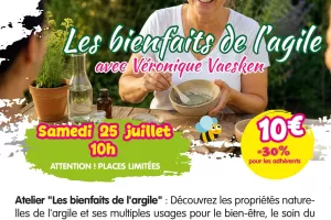 Atelier "les bienfaits de l'argile"
