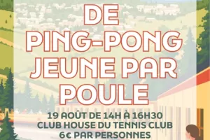 TOURNOI DE PING-PONG JEUNES PAR POULES - MERCREDI 19 AOÛT