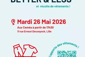 Projection "Better and Less - partie 1" et récolte de vêtements