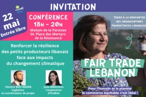 CONFERENCE - RENCONTRE : Fair Trade Lebanon ONG du Liban
