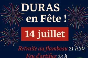 Retraite aux flambeaux et feu d'artifice à Duras