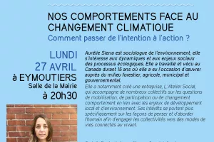 CONFERENCE - Nos comportements face au changement climatique
