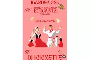 Fêtes de village : repas des villageois animé par Gaubele