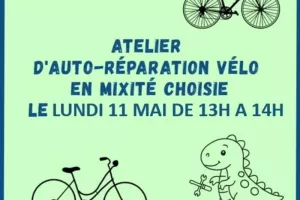 Atelier d'autoréparation et d'entretien d'un vélo, en mixité choisie
