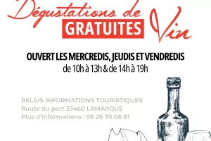 Les dégustations gratuites du RIT à Lamarque