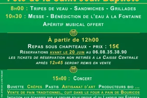 Fête de la St Jean Baptiste à Bouricos
