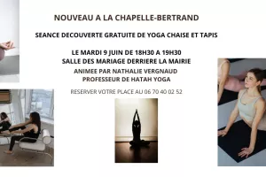 Séance découverte de yoga chaise et tapis