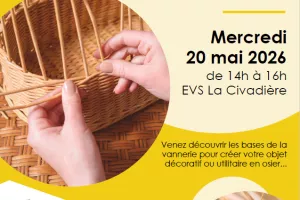 Atelier vannerie parents-enfants "Et si vous osier?"