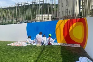 Une fresque pour notre école, école et ALSH Thomas Pesquet Poligny (39)