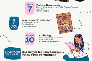 Les rendez-vous de juillet à la médiathèque d'Ayguesvives