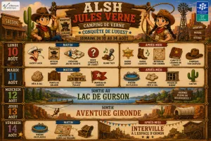 CAMPING DE JULES VERNE SPÉCIAL CONQUETE DE L'OUEST