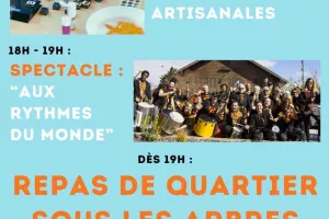 Les Jeudis de l'Eté à Cusset : 23 juillet : Atelier créatif, spectacle de percussions et repas partagé !