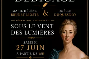 Séance de dédicace de Marie-Hélène Brunet-Lhoste et Joëlle Duquesnoy de leur roman "Sous le vent des lumières"