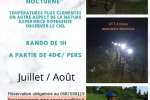 Randonnée nocturne en VTT 4 roues (Quadbike)