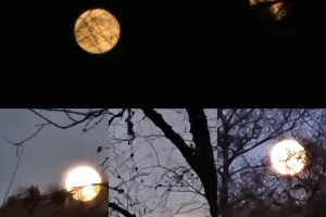 Soirée entre soleil et pleine lune - Juin