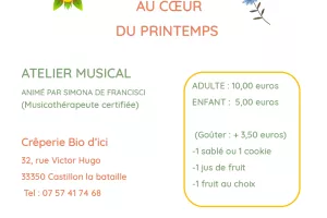 Atelier musical "Voyage sonore au cœur du printemps"