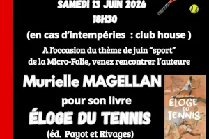 Rencontre avec Murielle MAGELLAN "Éloge du Tennis"