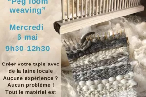 Tissage de la laine sur métier à chevilles