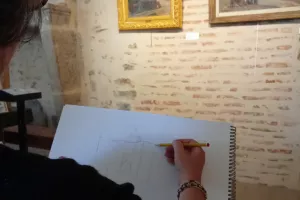 Séance de dessin dans les collections permanentes du musée