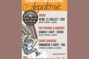 Concert des élèves de chant baroque et consort de flûtes (académie d'été)