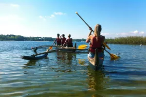 L'été de l'Office : Randonnée encadrée pirogue Hawaïenne au lac de Sanguinet
