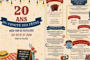 Week-end festivités - 20 ans du comité des fêtes - Pagney-derrière-Barine