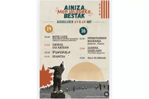 Fêtes de village : repas des villageois animé, danses basques, talo ta xingar
