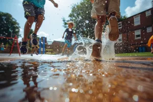 Après-midi jeux d'eau!