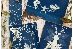 Atelier de la science "Becquerel en vacances!", atelier cyanotype