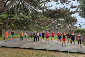 Sport à la plage de Donville les Bains