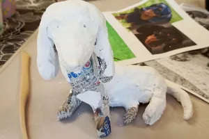 Sculpture en papier mâché