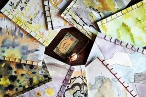 Découverte encres végétales et création carnet relié