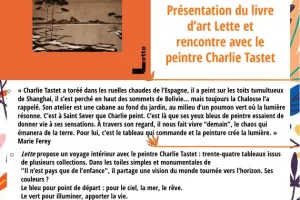 Présentation du livre d'art Lette avec le peintre Charlie Tastet