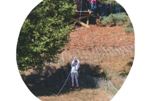 Domaine de Sédières : Descente en tyrolienne