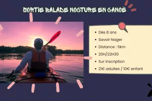 Balade nocturne en canoë