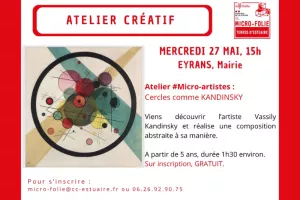 Atelier créatif avec la micro folie à Eyrans