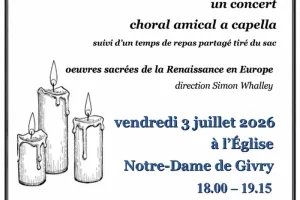 Concert de l'ensemble vocal d'Oxford Hexachord - église Notre-Dame de Givry