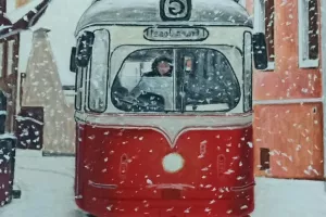 Exposition - "Rouge Tramway et Reflets de Route" de Marcel ESTABLET
