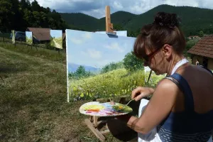 Artistes-peintres et touristes se rencontrent