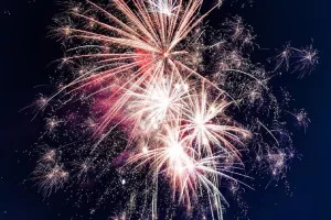 Animation musicale et feu d'artifice