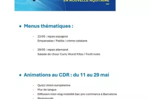 Animations et repas thématiques Joli mois de L'Europe